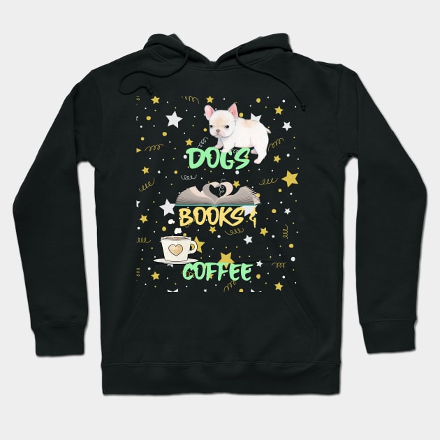 Books, Dogs and Coffee Hoodie by Ken Adams Store